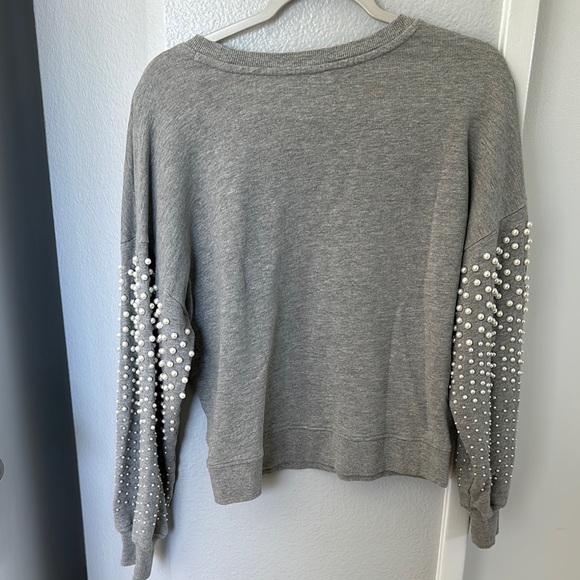 Joie Gray Sweater with Pearl Embellishments - Picture 3 of 5